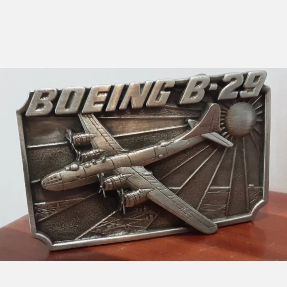 The Buckle Connection B-29 SUPERFORTRESS airplane 3D belt buckle unisex novelty